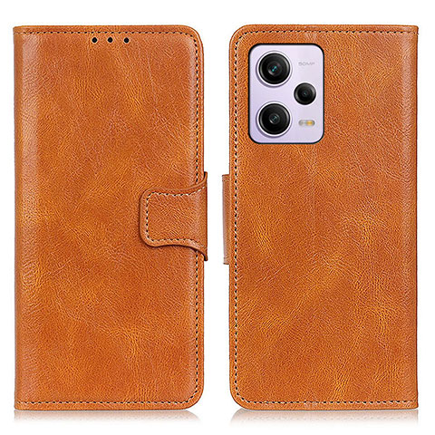 Funda de Cuero Cartera con Soporte Carcasa M09L para Xiaomi Redmi Note 12 Pro 5G Marron