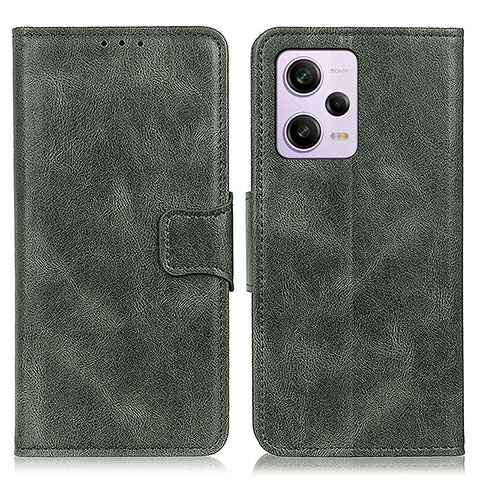 Funda de Cuero Cartera con Soporte Carcasa M09L para Xiaomi Redmi Note 12 Pro 5G Verde