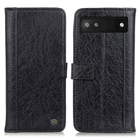 Funda de Cuero Cartera con Soporte Carcasa M10L para Google Pixel 6a 5G Negro