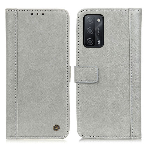 Funda de Cuero Cartera con Soporte Carcasa M10L para Oppo A53s 5G Gris