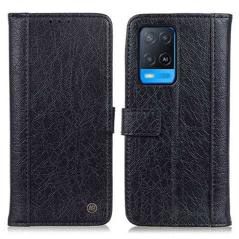 Funda de Cuero Cartera con Soporte Carcasa M10L para Oppo A54 4G Negro