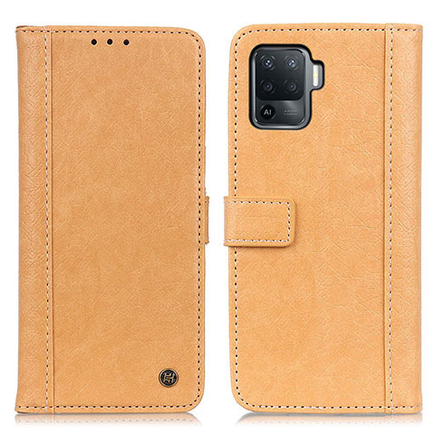 Funda de Cuero Cartera con Soporte Carcasa M10L para Oppo A94 4G Caqui