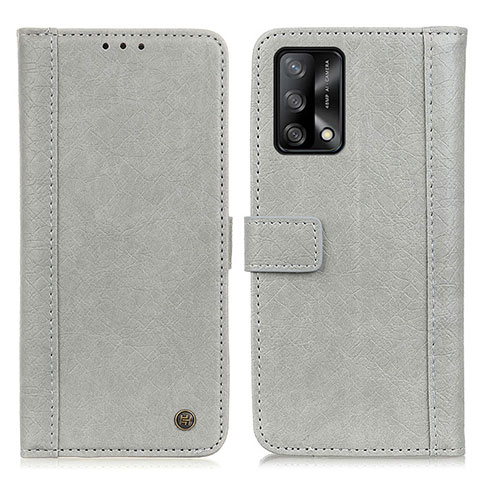 Funda de Cuero Cartera con Soporte Carcasa M10L para Oppo F19 Gris