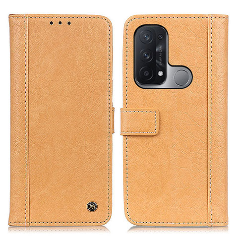 Funda de Cuero Cartera con Soporte Carcasa M10L para Oppo Reno5 A Caqui