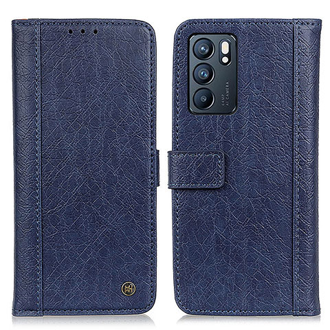 Funda de Cuero Cartera con Soporte Carcasa M10L para Oppo Reno6 5G Azul