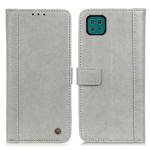 Funda de Cuero Cartera con Soporte Carcasa M10L para Samsung Galaxy F42 5G Gris