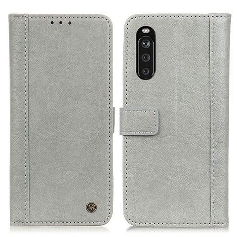 Funda de Cuero Cartera con Soporte Carcasa M10L para Sony Xperia 10 III SOG04 Gris