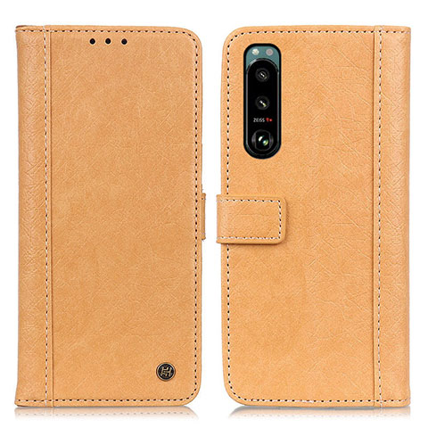 Funda de Cuero Cartera con Soporte Carcasa M10L para Sony Xperia 5 III SO-53B Caqui