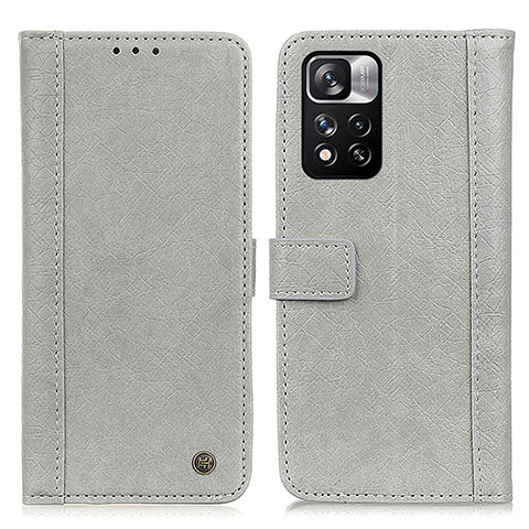 Funda de Cuero Cartera con Soporte Carcasa M10L para Xiaomi Mi 11i 5G (2022) Gris