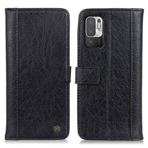 Funda de Cuero Cartera con Soporte Carcasa M10L para Xiaomi Redmi Note 10 5G Negro