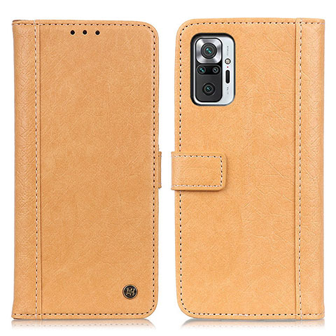 Funda de Cuero Cartera con Soporte Carcasa M10L para Xiaomi Redmi Note 10 Pro 4G Caqui