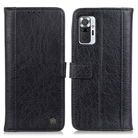 Funda de Cuero Cartera con Soporte Carcasa M10L para Xiaomi Redmi Note 10 Pro 4G Negro