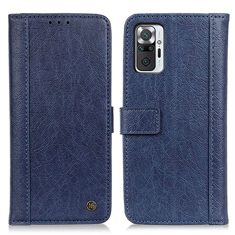 Funda de Cuero Cartera con Soporte Carcasa M10L para Xiaomi Redmi Note 10 Pro Max Azul