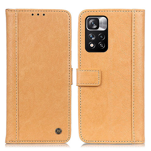 Funda de Cuero Cartera con Soporte Carcasa M10L para Xiaomi Redmi Note 11 Pro+ Plus 5G Caqui