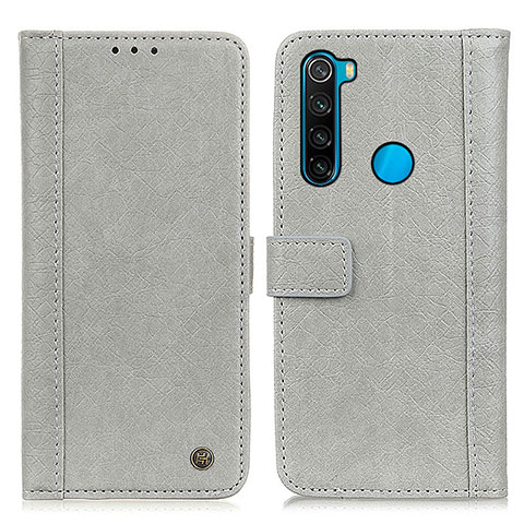 Funda de Cuero Cartera con Soporte Carcasa M10L para Xiaomi Redmi Note 8 (2021) Gris