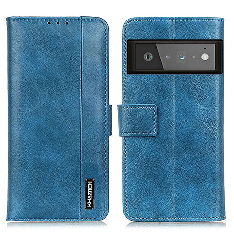 Funda de Cuero Cartera con Soporte Carcasa M11L para Google Pixel 6 Pro 5G Azul