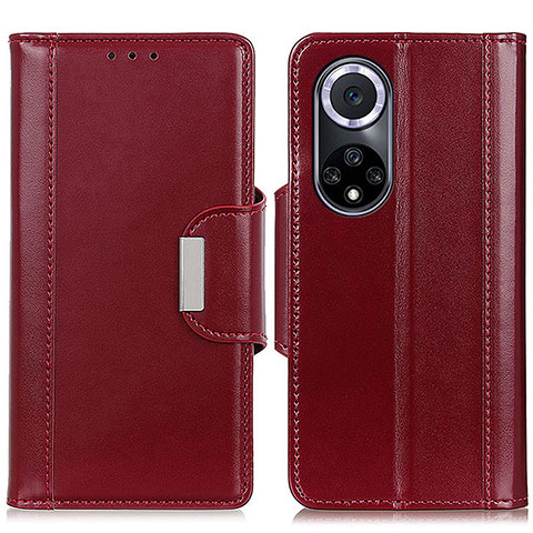 Funda de Cuero Cartera con Soporte Carcasa M11L para Huawei Honor 50 5G Rojo