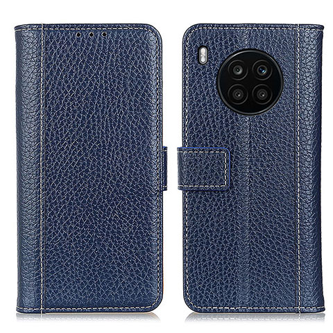 Funda de Cuero Cartera con Soporte Carcasa M11L para Huawei Honor 50 Lite Azul