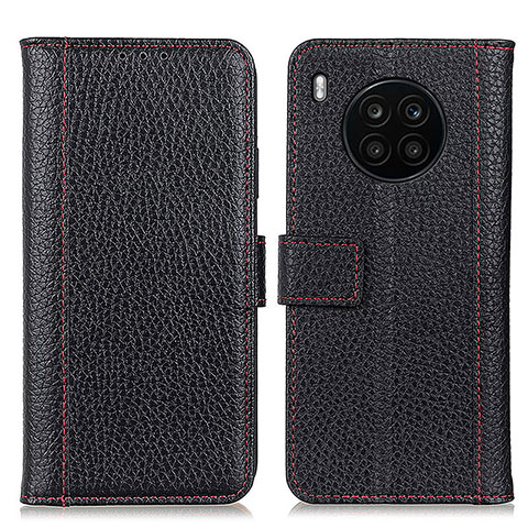 Funda de Cuero Cartera con Soporte Carcasa M11L para Huawei Honor 50 Lite Negro