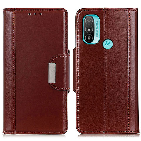 Funda de Cuero Cartera con Soporte Carcasa M11L para Motorola Moto E30 Marron