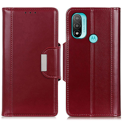 Funda de Cuero Cartera con Soporte Carcasa M11L para Motorola Moto E40 Rojo