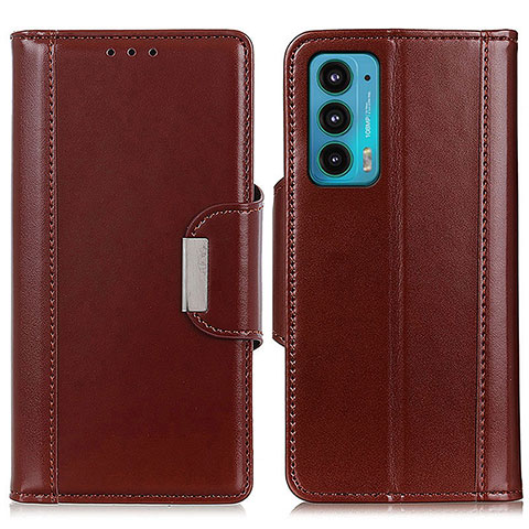 Funda de Cuero Cartera con Soporte Carcasa M11L para Motorola Moto Edge 20 5G Marron