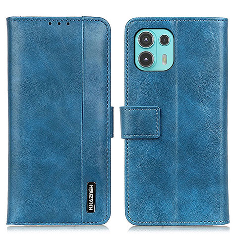 Funda de Cuero Cartera con Soporte Carcasa M11L para Motorola Moto Edge 20 Lite 5G Azul