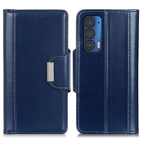 Funda de Cuero Cartera con Soporte Carcasa M11L para Motorola Moto Edge (2021) 5G Azul