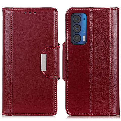 Funda de Cuero Cartera con Soporte Carcasa M11L para Motorola Moto Edge (2021) 5G Rojo