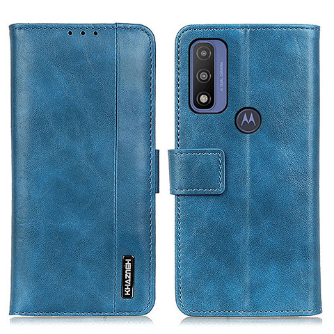 Funda de Cuero Cartera con Soporte Carcasa M11L para Motorola Moto G Pure Azul