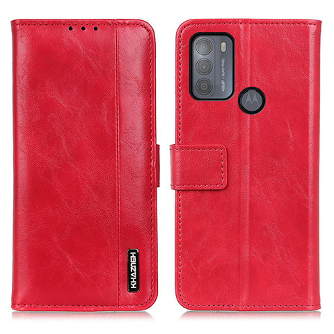 Funda de Cuero Cartera con Soporte Carcasa M11L para Motorola Moto G50 Rojo