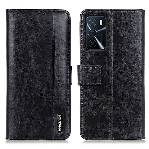 Funda de Cuero Cartera con Soporte Carcasa M11L para Oppo A16s Negro