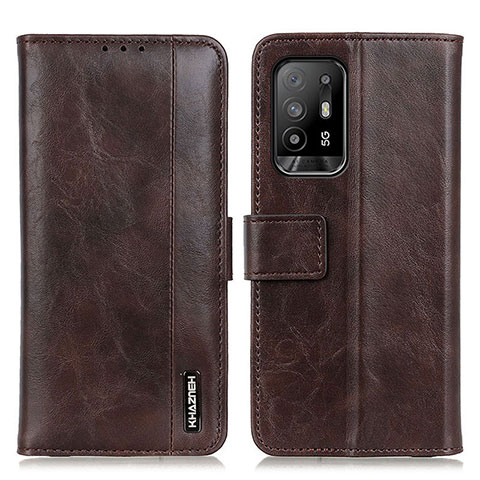 Funda de Cuero Cartera con Soporte Carcasa M11L para Oppo F19 Pro+ Plus 5G Marron