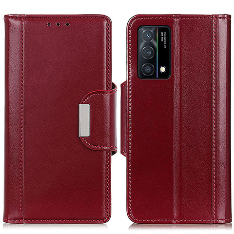 Funda de Cuero Cartera con Soporte Carcasa M11L para Oppo K9 5G Rojo