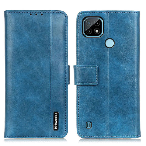 Funda de Cuero Cartera con Soporte Carcasa M11L para Realme C21 Azul