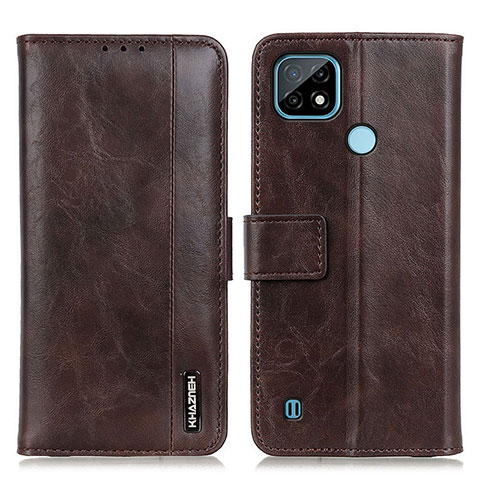 Funda de Cuero Cartera con Soporte Carcasa M11L para Realme C21 Marron