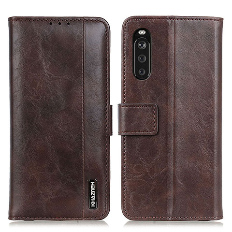 Funda de Cuero Cartera con Soporte Carcasa M11L para Sony Xperia 10 III SOG04 Marron