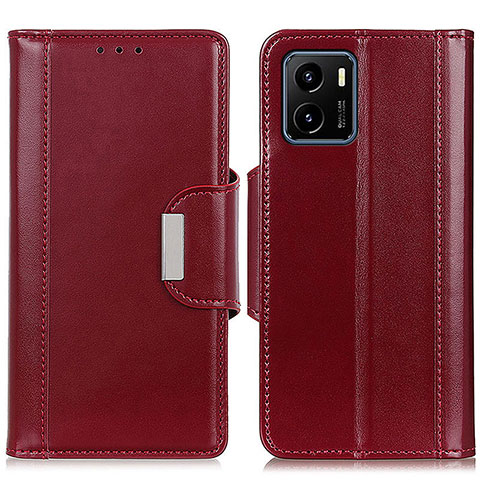 Funda de Cuero Cartera con Soporte Carcasa M11L para Vivo Y15A Rojo