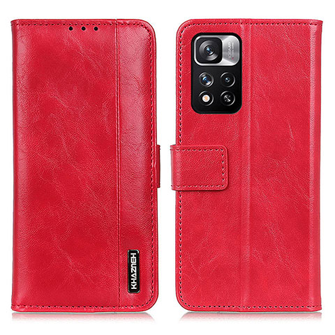 Funda de Cuero Cartera con Soporte Carcasa M11L para Xiaomi Mi 11i 5G (2022) Rojo