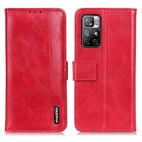 Funda de Cuero Cartera con Soporte Carcasa M11L para Xiaomi Poco M4 Pro 5G Rojo