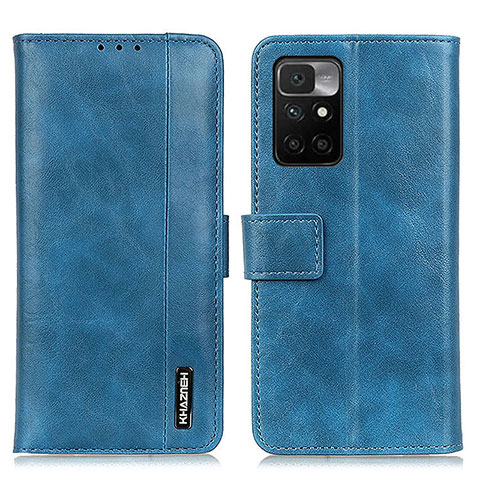 Funda de Cuero Cartera con Soporte Carcasa M11L para Xiaomi Redmi 10 4G Azul