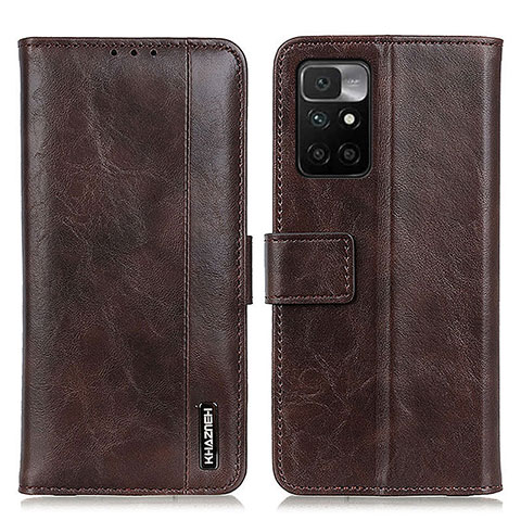 Funda de Cuero Cartera con Soporte Carcasa M11L para Xiaomi Redmi 10 4G Marron