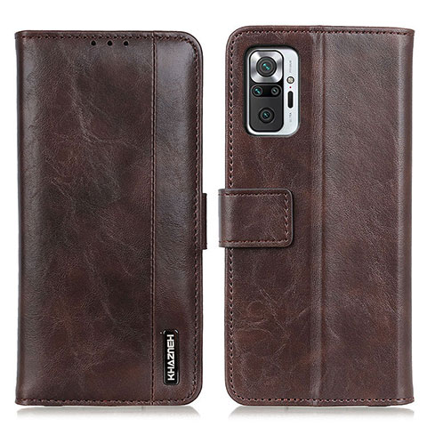 Funda de Cuero Cartera con Soporte Carcasa M11L para Xiaomi Redmi Note 10 Pro 4G Marron