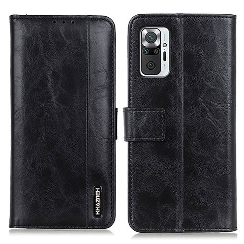 Funda de Cuero Cartera con Soporte Carcasa M11L para Xiaomi Redmi Note 10 Pro 4G Negro