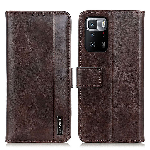 Funda de Cuero Cartera con Soporte Carcasa M11L para Xiaomi Redmi Note 10 Pro 5G Marron