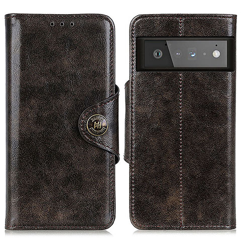 Funda de Cuero Cartera con Soporte Carcasa M12L para Google Pixel 6 Pro 5G Bronze