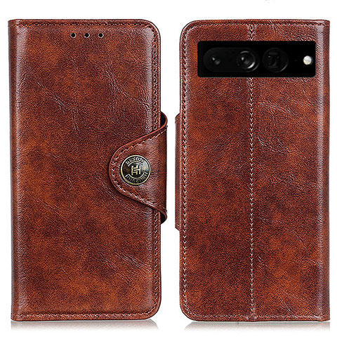 Funda de Cuero Cartera con Soporte Carcasa M12L para Google Pixel 7 Pro 5G Marron