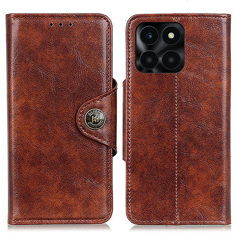 Funda de Cuero Cartera con Soporte Carcasa M12L para Huawei Honor X6a Marron