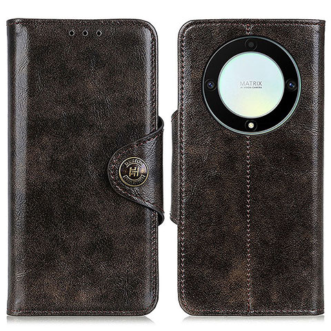 Funda de Cuero Cartera con Soporte Carcasa M12L para Huawei Honor X9a 5G Bronze