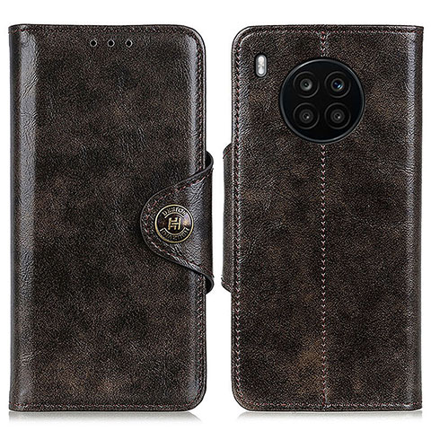 Funda de Cuero Cartera con Soporte Carcasa M12L para Huawei Nova 8i Bronze